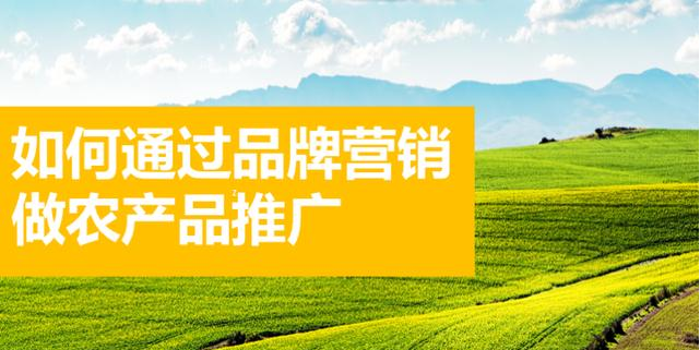 如何通過品牌營銷做農產品的推廣